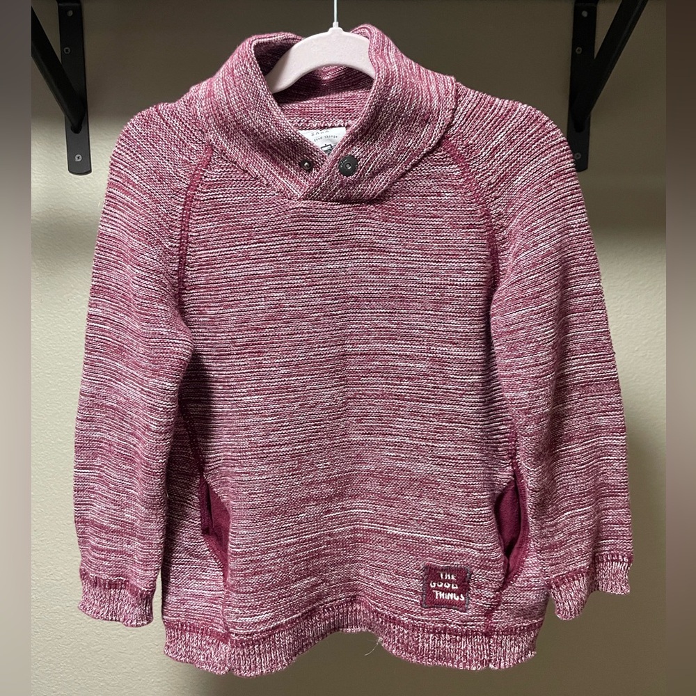 Red Knit Sweater by Zara - 7Y Like New (Runs Small)